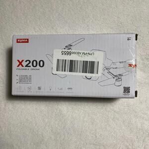 SYMA X200 Mini Portable Indoor Quadcopter Foldable Drone Black - Brand New